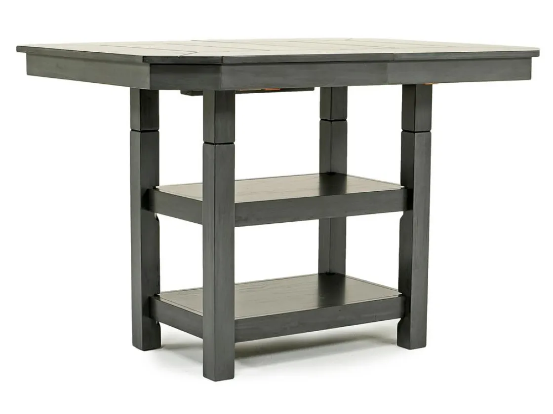 Mor Furniture New Haven Counter Height Adjustable Extendable Dining Table & 6 Stools In Brown