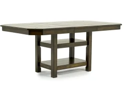 Mor Furniture New Haven Counter Height Adjustable Extendable Dining Table & 6 Stools In Brown