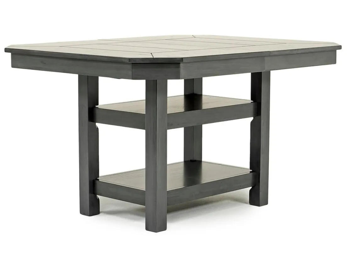 Mor Furniture New Haven Counter Height Adjustable Extendable Dining Table & 6 Stools In Brown