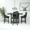 Mor Furniture New Haven Counter Height Adjustable Extendable Dining Table & 4 Stools In Gray