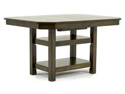 Mor Furniture New Haven Counter Height Adjustable Extendable Dining Table & 4 Stools In Gray