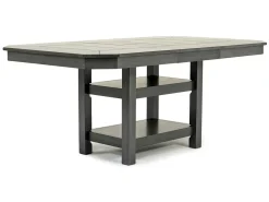 Mor Furniture New Haven Counter Height Adjustable Extendable Dining Table & 4 Stools In Gray