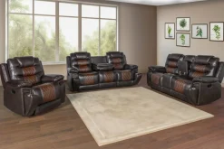Mor Furniture Nikko Reclining Console Loveseat In Brown