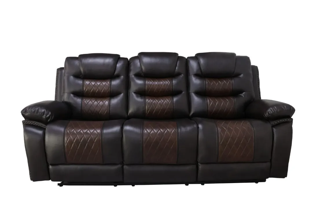 Mor Furniture Nikko Reclining Sofa & Console Loveseat In Brown