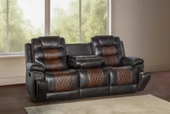 Mor Furniture Nikko Reclining Sofa In Brown