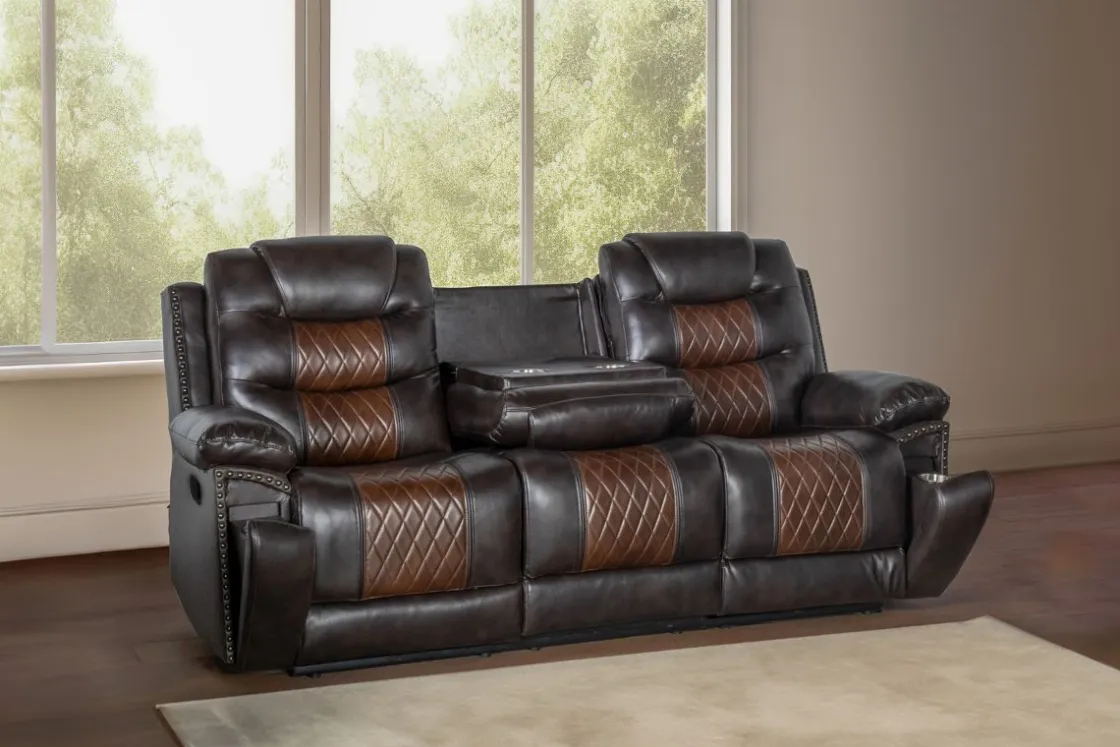 Mor Furniture Nikko Reclining Sofa In Brown