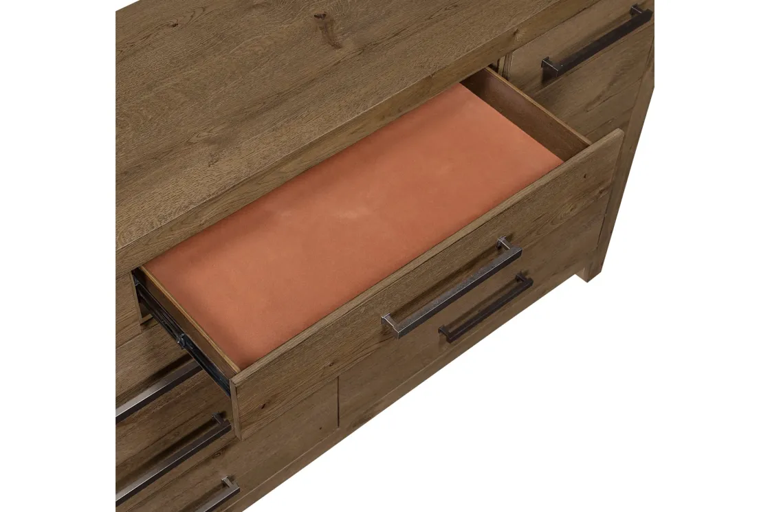Mor Furniture Oaklyn Panel Bed, Dresser, Mirror & Nightstand In Brown, Queen