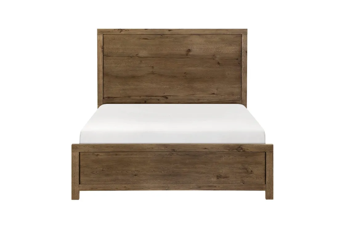 Mor Furniture Oaklyn Panel Bed, Dresser, Mirror & Nightstand In Brown, Queen
