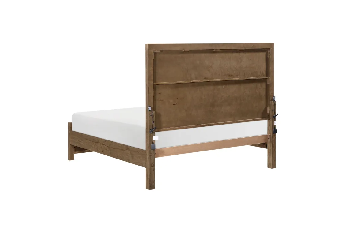 Mor Furniture Oaklyn Panel Bed In Brown, Queen
