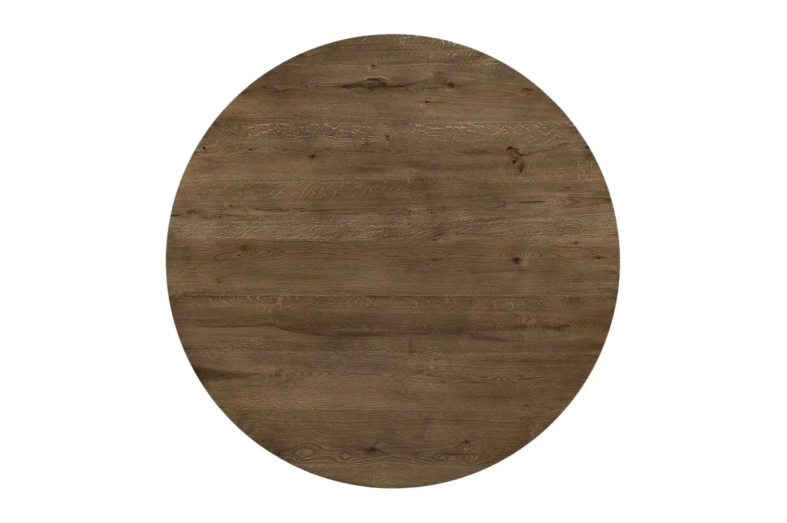 Mor Furniture Oaklyn Round Dining Table & 4 Chairs In Brown