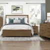 Mor Furniture Oaklyn Upholstered Panel Bed, Dresser, Mirror & Nightstand In Brown, Queen