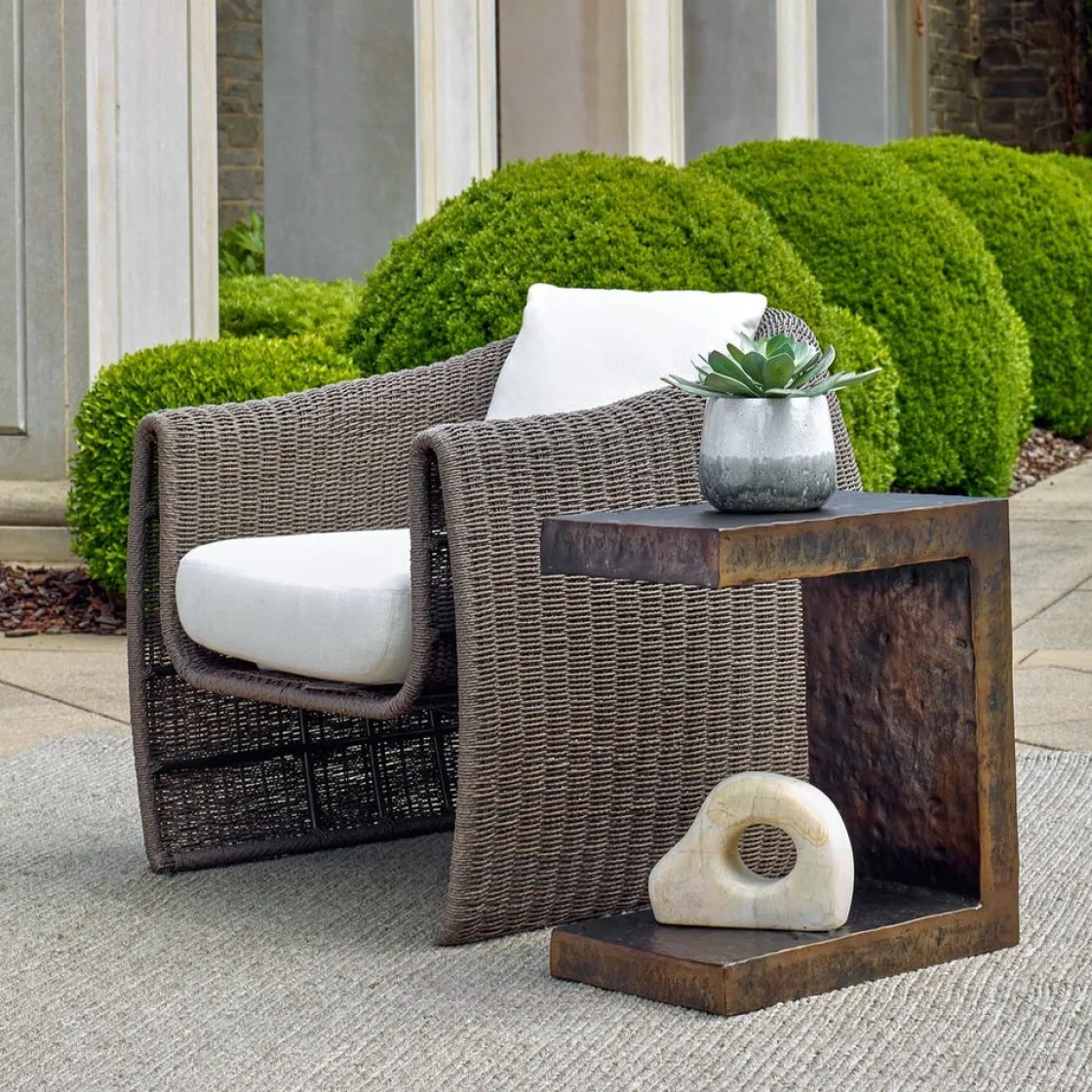 Mor Furniture Obra Outdoor Accent Table In Bronze