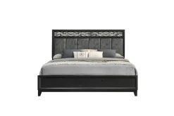 Mor Furniture Obsidian Panel Bed In , Queen