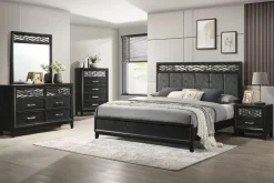 Mor Furniture Obsidian Panel Bed In , Queen