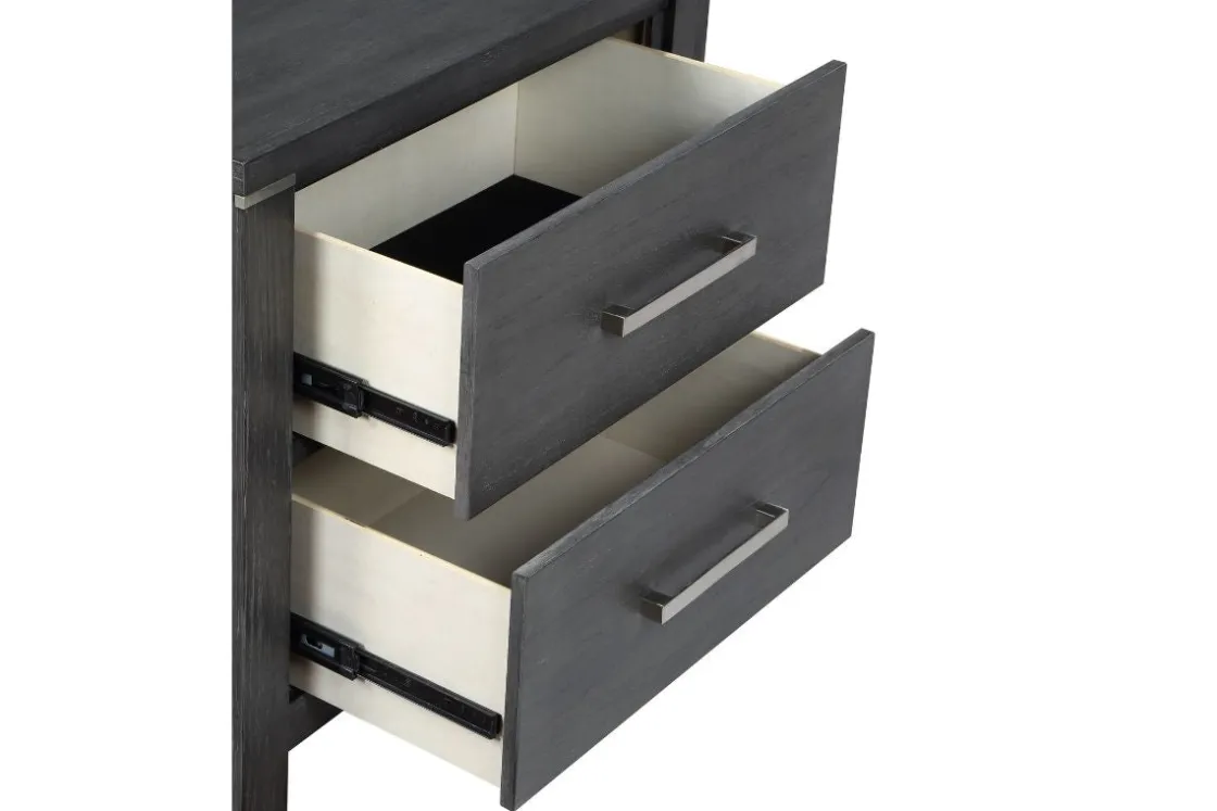 Mor Furniture Odessa Nightstand In Charcoal Gray