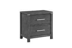 Mor Furniture Odessa Panel Bed, Dresser, Mirror & Nightstand In Charcoal, Queen