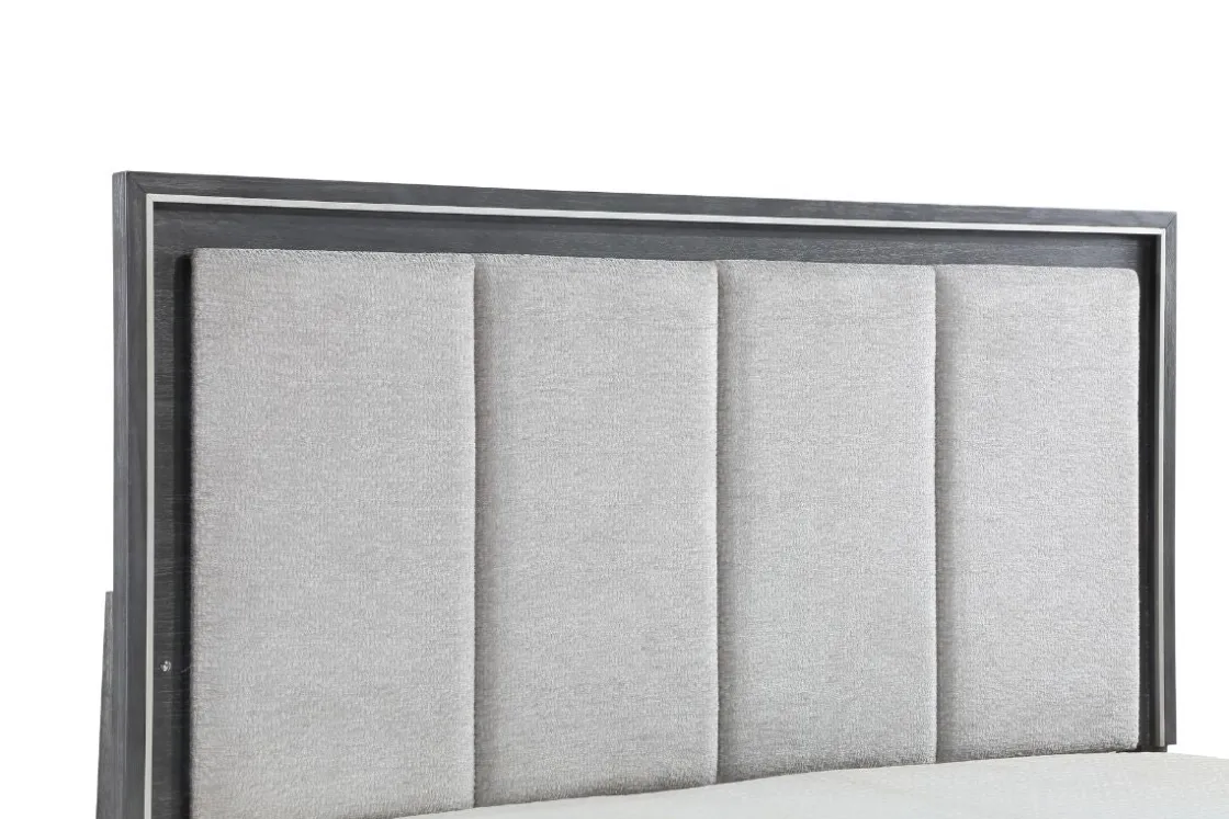Mor Furniture Odessa Panel Bed In Charcoal, Queen