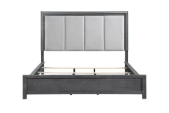 Mor Furniture Odessa Panel Bed In Charcoal, Queen