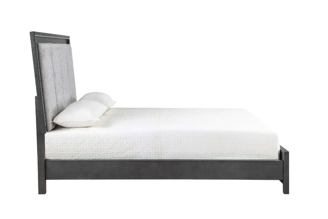 Mor Furniture Odessa Panel Bed In Charcoal, Queen