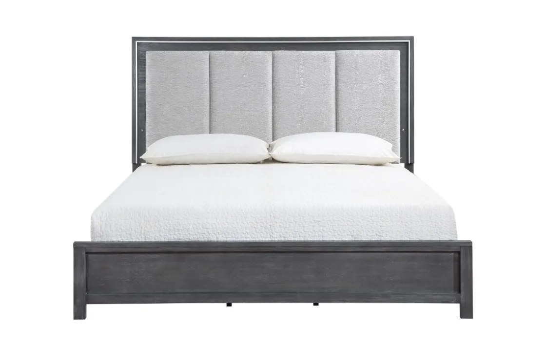 Mor Furniture Odessa Panel Bed In Charcoal, Queen
