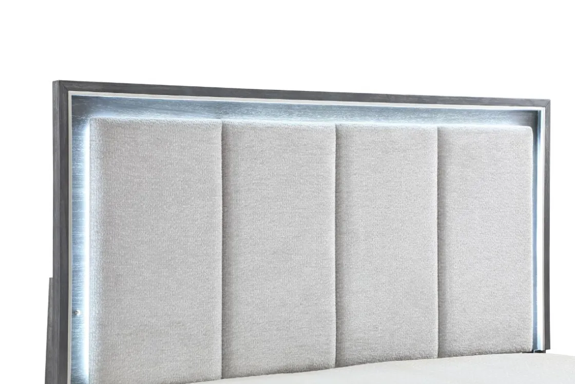 Mor Furniture Odessa Panel Bed In Charcoal, Queen