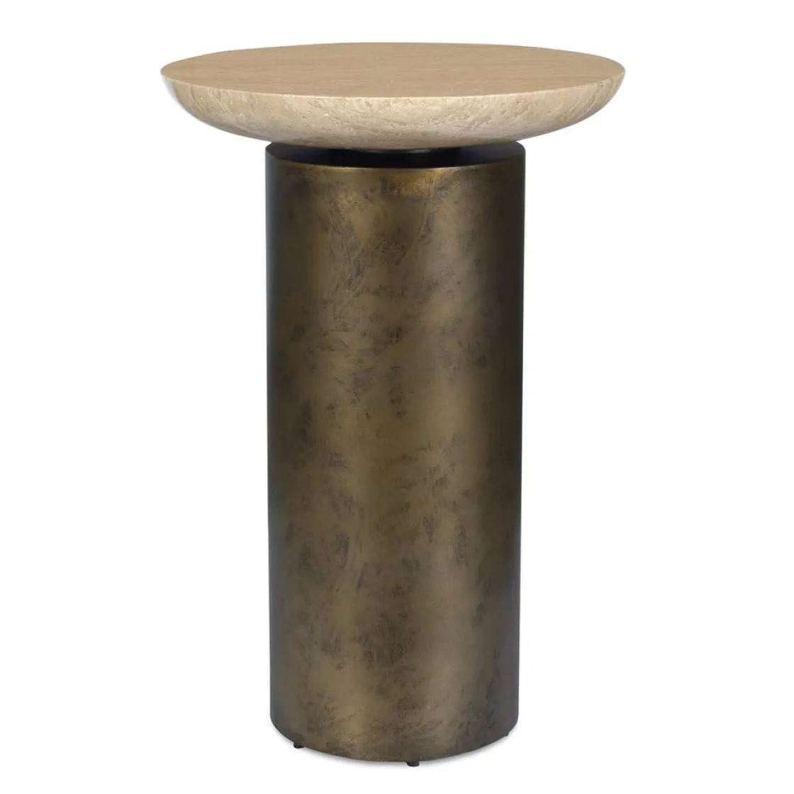 Mor Furniture Olso Outdoor Round Accent Table In Brass