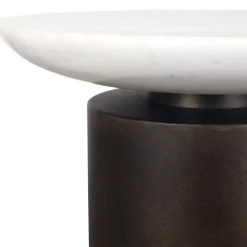 Mor Furniture Olso Outdoor Round Accent Table In Brass