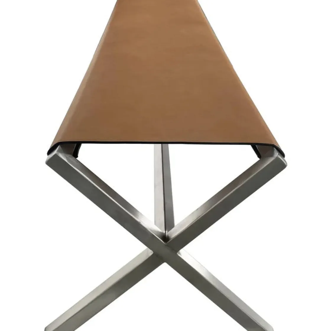 Mor Furniture One Director'S Leather Bench In Warm Cognac