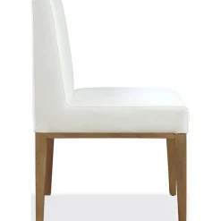 Mor Furniture One Side Chair In Bisque, Woven Leather, Set Of 2
