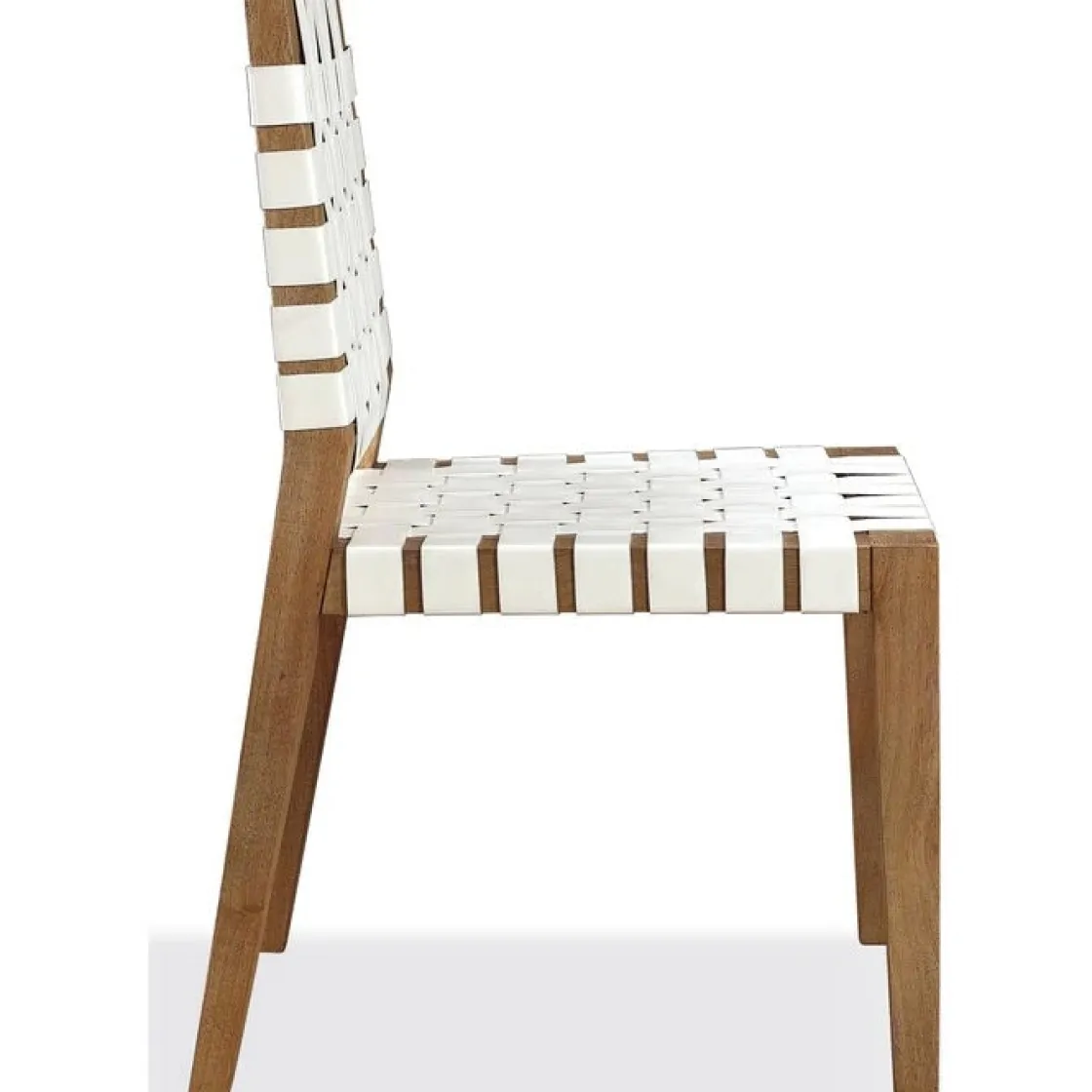 Mor Furniture One Side Chair In Bisque, Woven Leather, Set Of 2