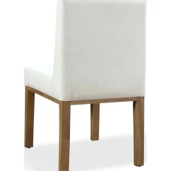 Mor Furniture One Side Chair In Bisque, Woven Leather, Set Of 2