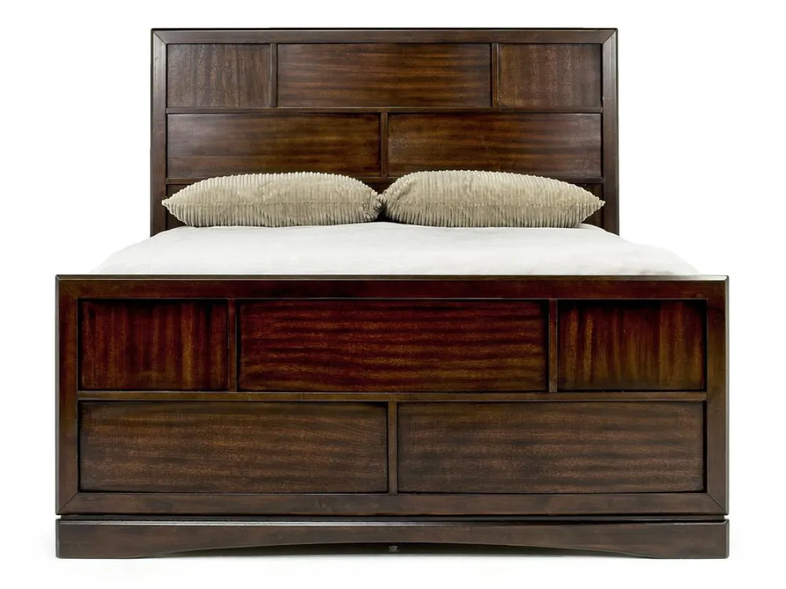 Mor Furniture Ontario Panel Bed W/ Storage In Gray, Eastern King