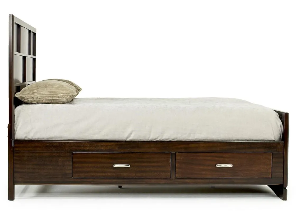 Mor Furniture Ontario Panel Bed W/ Storage In Gray, Eastern King