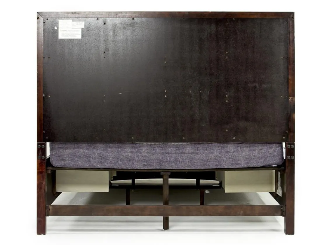 Mor Furniture Ontario Panel Bed W/ Storage In Gray, Eastern King
