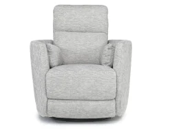 Mor Furniture Opal Swivel Gliding Recliner In Dove