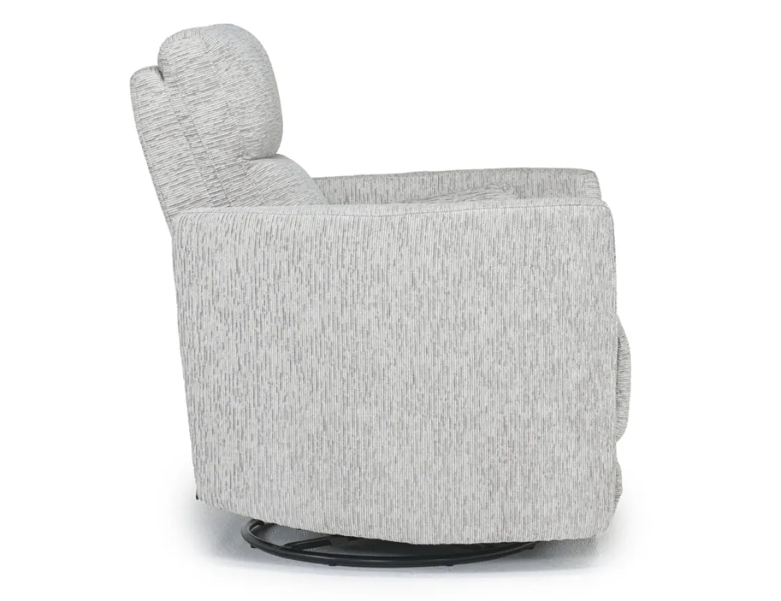 Mor Furniture Opal Swivel Gliding Recliner In Dove