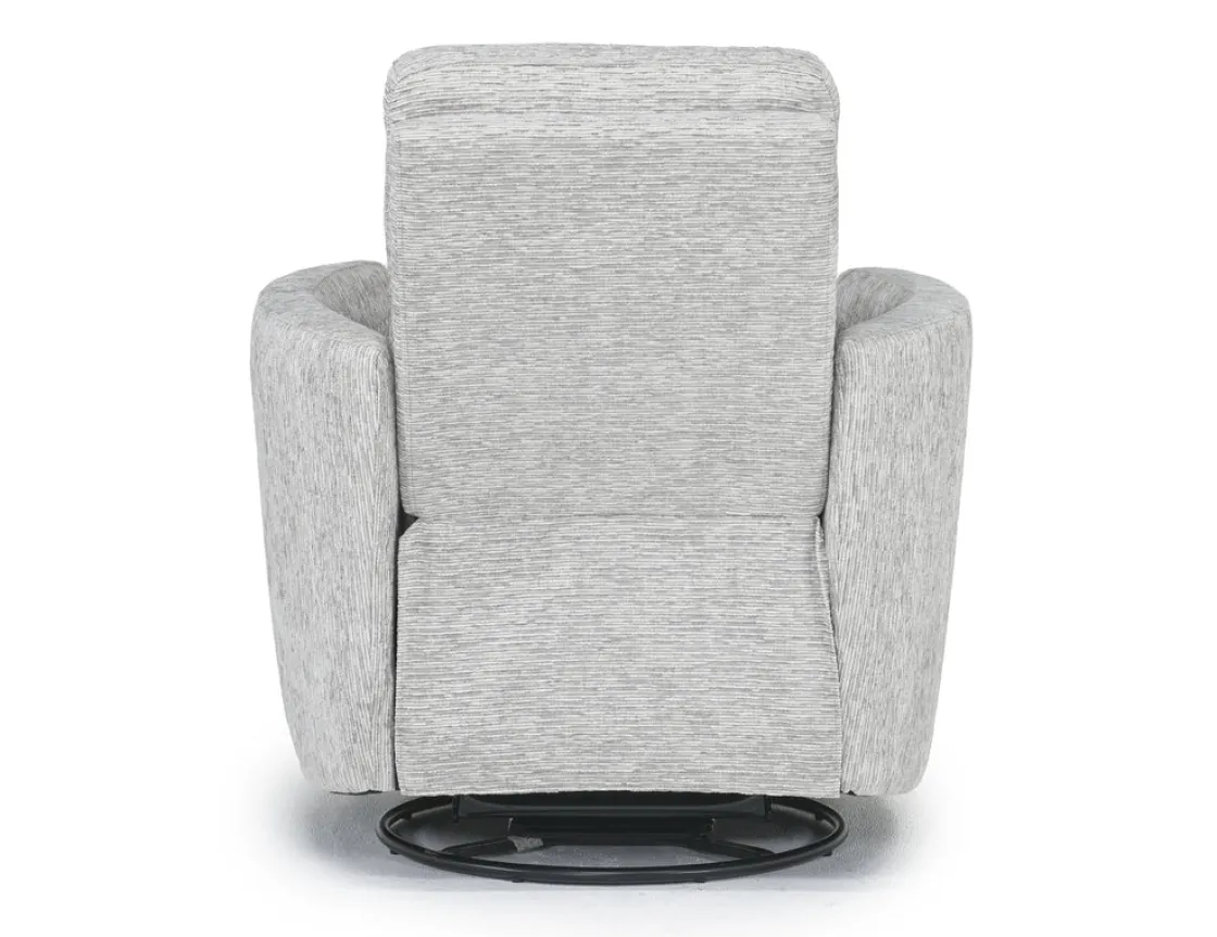 Mor Furniture Opal Swivel Gliding Recliner In Dove