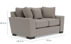 Mor Furniture Oracle Loveseat In Envy Ebony