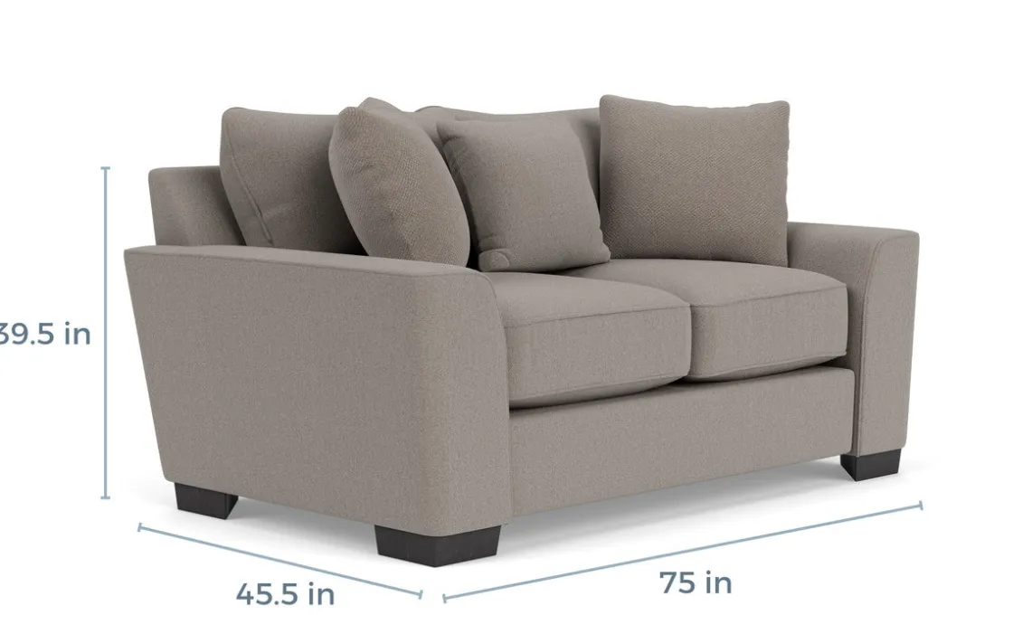 Mor Furniture Oracle Loveseat In Envy Ebony