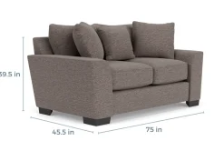 Mor Furniture Oracle Loveseat In Envy Ebony