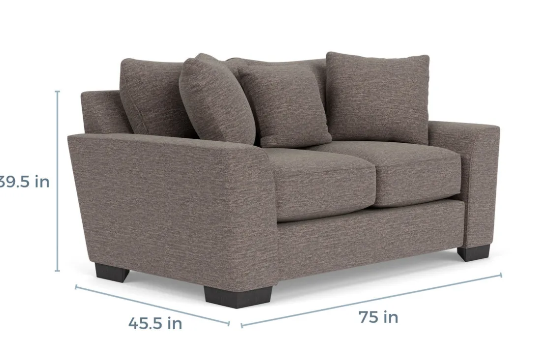 Mor Furniture Oracle Loveseat In Envy Ebony