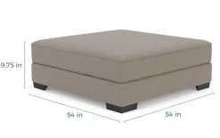 Mor Furniture Oracle Oversized Ottoman In Envy Ebony