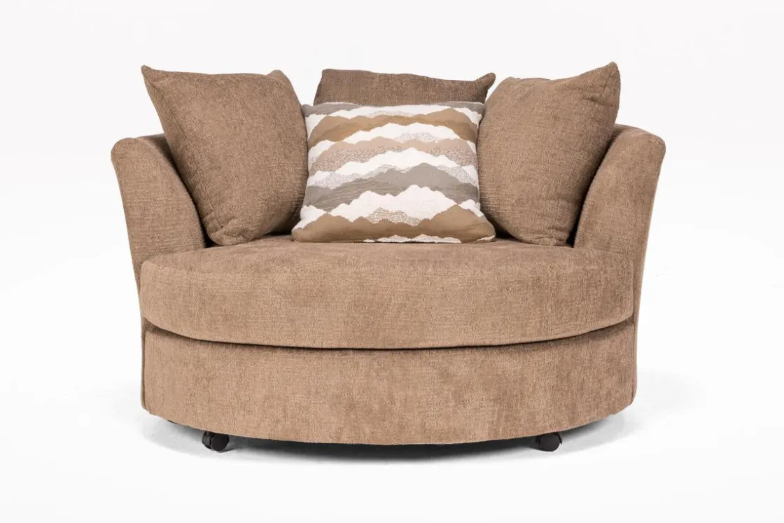 Mor Furniture Oracle Swivel Chair In Envy Bark