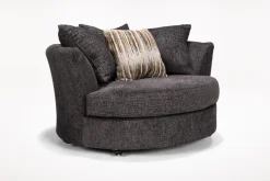 Mor Furniture Oracle Swivel Chair In Envy Bark