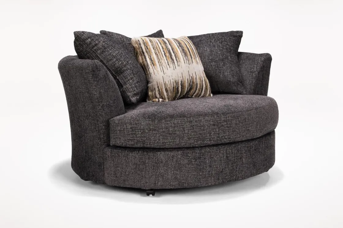 Mor Furniture Oracle Swivel Chair In Envy Bark