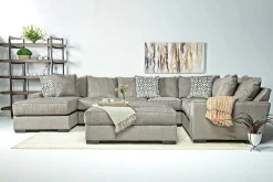 Mor Furniture Oracle Tux Sofa Chaise Sectional, Left Facing, Down - Custom Order