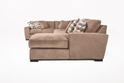 Mor Furniture Oracle Tux Sofa Chaise Sectional In Envy Ebony, Left Facing, Down