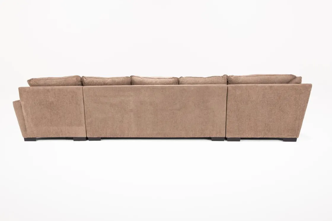 Mor Furniture Oracle Tux Sofa Chaise Sectional In Envy Ebony, Left Facing, Down