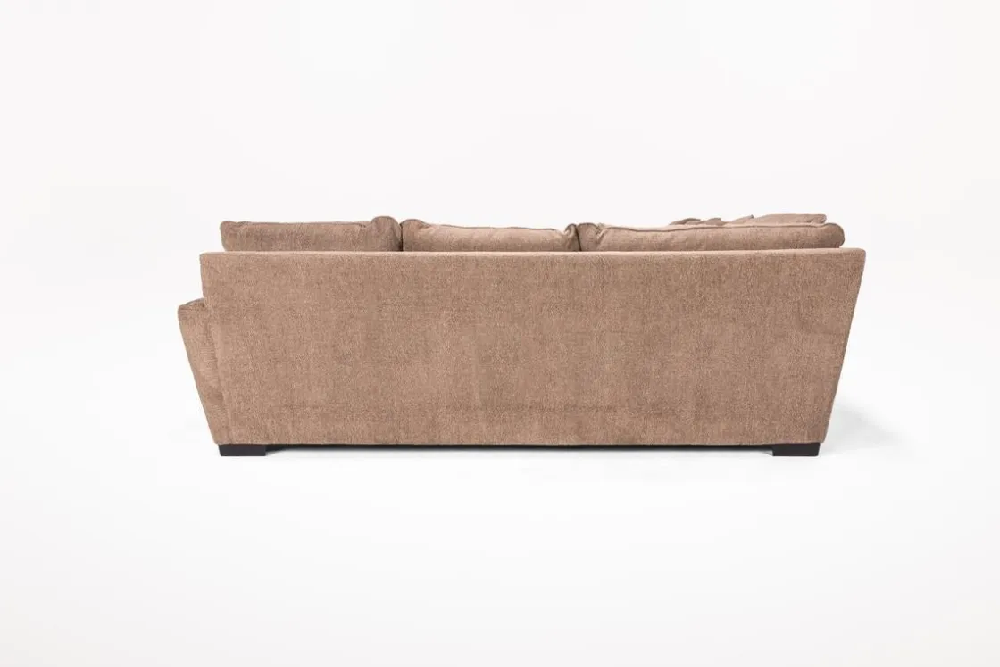 Mor Furniture Oracle Tux Sofa Chaise Sectional In Envy Ebony, Left Facing, Down