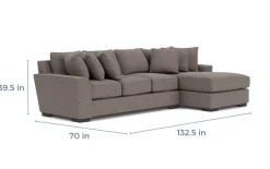Mor Furniture Oracle Xl Sofa Chaise In , Left Facing, Down